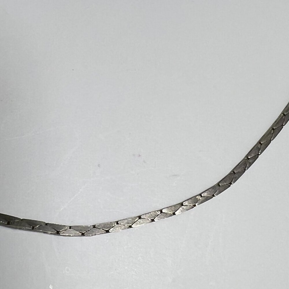 18 1/4" Silver Cobra Chain